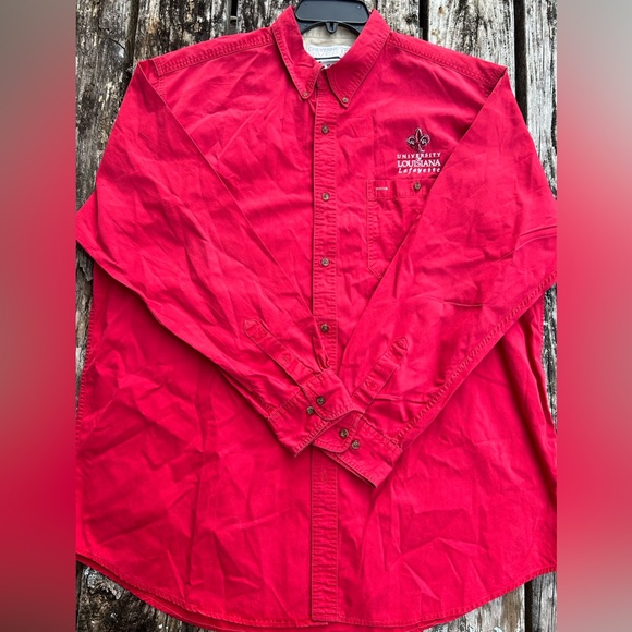 Cheyenne River University of Louisiana at Lafayette Raging Cajuns LS Red Shirt - Picture 3 of 5